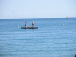 P6221307 Marijn on plontoon at Argeles-sur-Mer beach.JPG